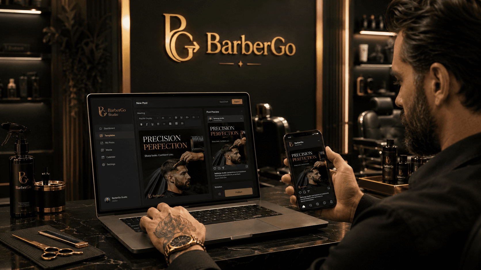 BarberGo Studio — conteúdo profissional para barbearias